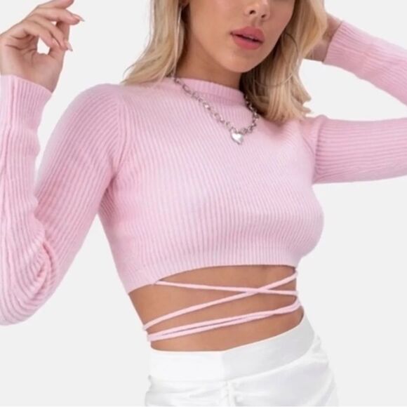 Adika rib knit cropped sweater - Picture 1 of 6